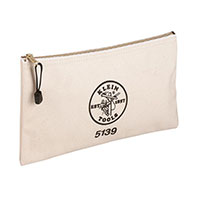 Klein Tools, Inc. - 5139 - ZIPPER BAG CANVAS NATURAL 12-1/2