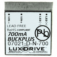 LEDdynamics Inc. - 7021-D-N-700 - LED SUPP CC BUCK 32V 700MA 7SIP