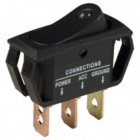 Lumex Opto/Components Inc. - CLS-RR11A12251G - SWITCH ROCKER SPST 25A 12V