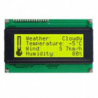 Matrix Orbital - LCD2041-V - LDC CHAR 9 TO 15VDC 20X4 Y/GBK