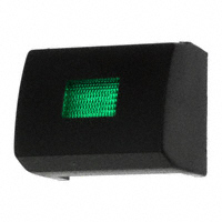 MEC Switches - 1H092 - CAP TACTILE RECT BLK/GRN LENS