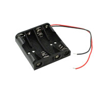 MPD (Memory Protection Devices) - BC4AAAW - HOLDER BATT 4-AAA CELLS WIRE LDS