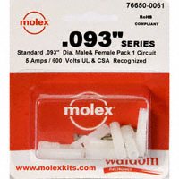 Molex Connector Corporation - 76650-0061 - KIT CONN STD .093" 1 CIRCUIT