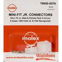 Molex Connector Corporation - 76650-0075 - KIT CONN MINI-FIT JR 4 CIRCUITS
