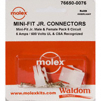 Molex Connector Corporation - 76650-0076 - KIT CONN MINI-FIT JR 6 CIRCUITS