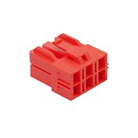 Molex, LLC - 1510492609 - 6.5MM WTB RCPT HSE PBTP RED 6CKT