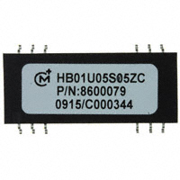 Murata Power Solutions Inc. - HB01U05S05ZC - CONV DC/DC 5V 200MA UNREGUL