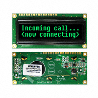Newhaven Display Intl - NHD-0216KZW-AG5 - DISPLAY OLED CHAR 2X16 GRN