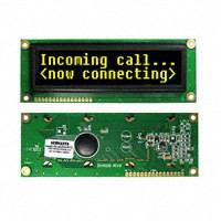 Newhaven Display Intl - NHD-0216SZW-BY5 - DISPLAY OLED CHAR 2X16 YLW