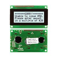 Newhaven Display Intl - NHD-0420AZ-FSW-GBW-33V3 - LCD MOD CHAR 4X20 GRY TRANSF STN