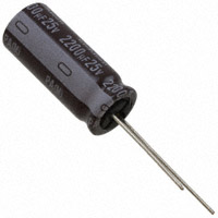 Nichicon - UPA1E222MHD - CAP ALUM 2200UF 20% 25V RADIAL