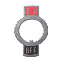 NKK Switches - AT214 - ON-OFF PLATE FOR 12MM BUSHING