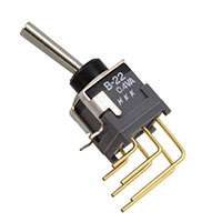 NKK Switches - B22EV - SWITCH TOGGLE DPDT 0.4VA 28V