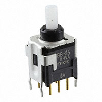 NKK Switches - BB25AB - SWITCH PUSH DPDT 0.4VA 28V