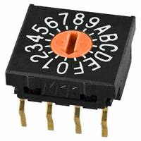 NKK Switches - FR01FR16P-S - SWITCH ROTARY DIP HEX 100MA 5V