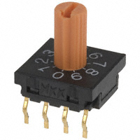 NKK Switches - FR01KR10P-S - SWITCH ROTARY DIP BCD 100MA 5V