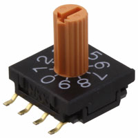 NKK Switches - FR02KR10P-R - SWITCH ROTARY DIP BCD 100MA 5V