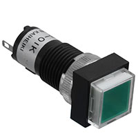 NKK Switches - KB01KW01-12-JF - INCAND PANEL INDICATOR GRN 12V