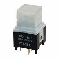 NKK Switches - KP0115ACAKG036CF-1FJB - SWITCH PUSH SPST-NO 0.1A 12V