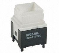 NKK Switches - KP0215ANBKG03CF - SWITCH PUSH SPST-NO 0.1A 12V