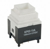 NKK Switches - KP0215ANAKG03CF - SWITCH PUSH SPST-NO 0.1A 12V