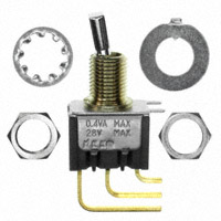 NKK Switches - M2012E2S1G45 - SWITCH TOGGLE SPDT 0.4VA 28V