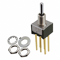 NKK Switches - M2028SS1G06 - SWITCH TOGGLE DPDT 0.4VA 28V