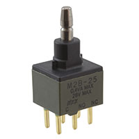 NKK Switches - M2B25BA5G03 - SWITCH PUSHBUTTON DPDT 0.4VA 28V