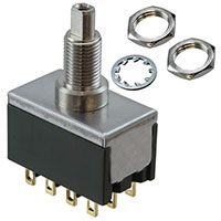 NKK Switches - MB2185SS1G01 - SWITCH PUSHBUTTON 4PDT 0.4VA 28V