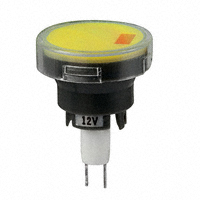 NKK Switches - AT3011D12JE - CAP PUSHBUTTON ROUND CLEAR/YEL