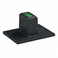 NKK Switches - AT4065F - CAP SLIDE RECT BLK/GRN LENS