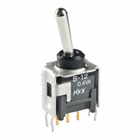 NKK Switches - B12AB - SWITCH TOGGLE SPDT 0.4VA 28V