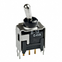NKK Switches - B12JB - SWITCH TOGGLE SPDT 0.4VA 28V