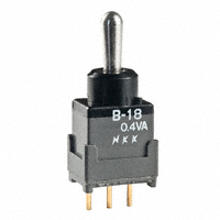 NKK Switches - B18JP - SWITCH TOGGLE SPDT 0.4VA 28V