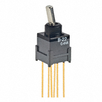 NKK Switches - B22HW - SWITCH TOGGLE DPDT 0.4VA 28V