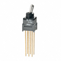 NKK Switches - B22JW - SWITCH TOGGLE DPDT 0.4VA 28V