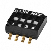 NKK Switches - JS0404FP4 - SWITCH SLIDE DIP SPST 25MA 24V