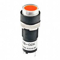 NKK Switches - KB02KW01-5D24-JD - SW PB ILLUM RND AMB CLR/AMB SLD