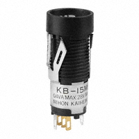 NKK Switches - KB15MKG01 - SWITCH PUSH SPDT 0.4VA 28V