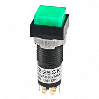 NKK Switches - KB25SKG01-FF - SWITCH PUSH DPDT 0.4VA 28V