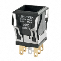 NKK Switches - LB26SKG01 - SWITCH PUSH DPDT 0.4VA 28V