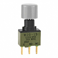 NKK Switches - M2B15BA5G03-CH - SWITCH PUSH SPDT 0.4VA 28V