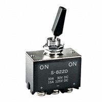 NKK Switches - S822D - SWITCH TOGGLE DPDT 30A 30V