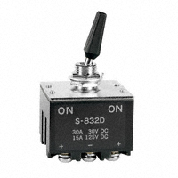 NKK Switches - S832D - SWITCH TOGGLE 3PDT 30A 30V