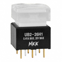 NKK Switches - UB226SKG035C-1JB - SWITCH PUSH DPDT 0.4VA 28V