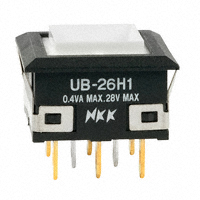 NKK Switches - UB26KKG015F - SWITCH PUSH DPDT 0.4VA 28V