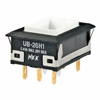 NKK Switches - UB26NKG015F - SWITCH PUSH DPDT 0.4VA 28V