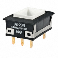 NKK Switches - UB26NKG01N - SWITCH PUSH DPDT 0.4VA 28V