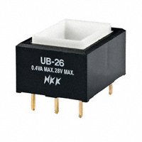 NKK Switches - UB26RKG03N - SWITCH PUSH DPDT 0.4VA 28V