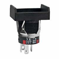 NKK Switches - YB16NKG01 - SWITCH PUSH SPDT 0.4VA 28V